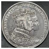 Scarce 1861 German Prussia Silver Coronation