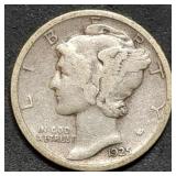 1925 Mercury Silver Dime