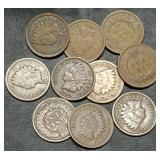 10 Nice Indian Head Cents