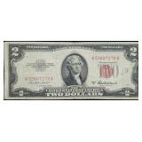 1953 A $2 Red Seal Legal Tender Bank Note Nice