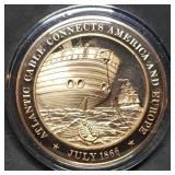 Franklin Mint 45mm Bronze US History Medal 1866