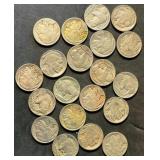 20 Nice Buffalo Nickels from Estate