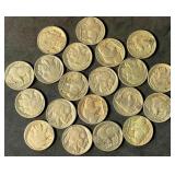 20 Nice Buffalo Nickels from Estate