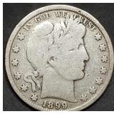 1899 Barber Silver Half Dollar