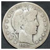 1903-S Barber Silver Half Dollar