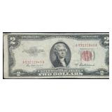 1953 A $2 Red Seal Legal Tender Bank Note Nice