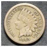 1863 Indian Head Cent