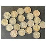20 Nice Buffalo Nickels from Estate