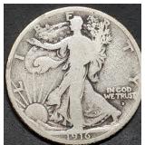 1916-D Walking Liberty Silver Half Dollar Key