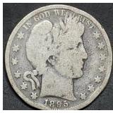 1895-O Barber Silver Half Dollar, Better Date