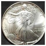 1986 1oz Silver Eagle Gem BU 1st Year