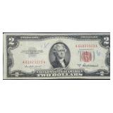 1953 A $2 Red Seal Legal Tender Bank Note Nice