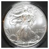 2009 1oz Silver Eagle Gem BU in Capsule