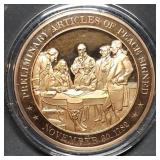 Franklin Mint 45mm Bronze US History Medal 1782