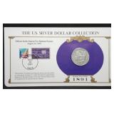 1891 Morgan Silver Dollar on Card