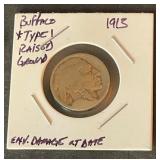 1913 P Type 1 Buffalo Nickel