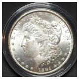 1884-CC Morgan Silver Dollar Gem BU Blazer