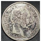 1875 Denmark 1 Krone Silver Coin