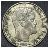 1858 Danish 16 Skilling Silver Coin