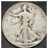 1923-S Walking Liberty Silver Half Dollar