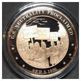 Franklin Mint 45mm Bronze US History Medal 1939
