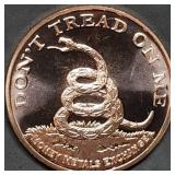 1oz Copper Bullion Don