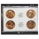 1960 Small Date & Large Date Gem BU Penny Set