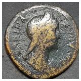 Ancient Roman Bronze Sestertius Empress Sabina