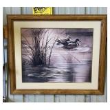 Oak Framed Duck Print