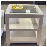 Beveled Glass Top Side Table