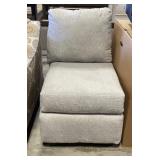 Armless Chair with Throw Pillows