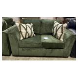2 Cushion Loveseat and Throw Pillows