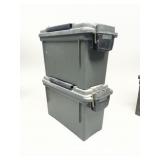 2 - .30 Cal Plastic Ammo Cans
