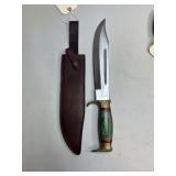 Timber Ratler Bowie Knife & Leather Sheath
