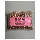 200ct West Coast 9mm 115 gr TMJ Bullets