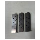 3 - Colt 1911 7 rnd Stainless Magazines