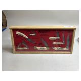 7pc Schrade Schrimshaw Knife Set in Display