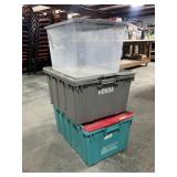3 - Totes w/ Lids