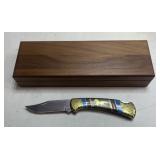 David Yellowhorse Buck Custom Knife & Wood Case