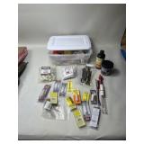 Gun Cleaning Supplies in Tote w/ Lid