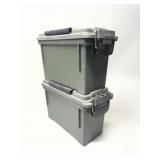 2 - .30 Cal Plastic Ammo Cans