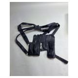Black Leather Shoulder Holster w/ Mag Holder
