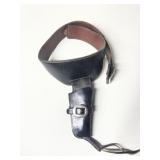 Black Leather Gun Belt & Holster