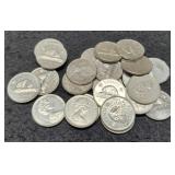 Lot w/ 20 Canada Nickels, Mixed Dates