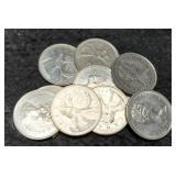 Lot w/ 10 Canada Quarters, No Silver