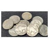 (13) Dated Buffalo Nickels