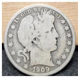 1909-O Barber Half Dollar