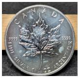 2013 1 Troy Oz. Silver Canada $5 Maple Leaf