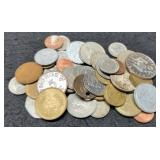 Lot w/ 46 World Coins, Nice Variety
