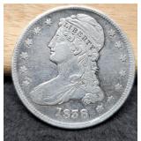 1838 Capped Bust Half Dollar XF45